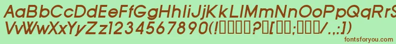 SfOldRepublicBoldItalic Font – Brown Fonts on Green Background