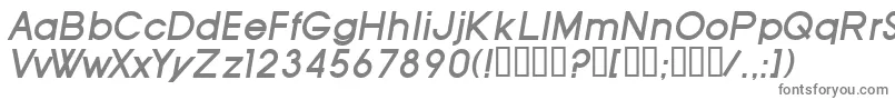 SfOldRepublicBoldItalic-fontti – harmaat kirjasimet valkoisella taustalla