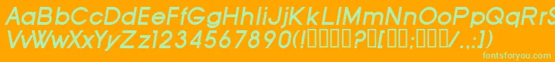 SfOldRepublicBoldItalic Font – Green Fonts on Orange Background