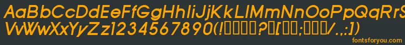 フォントSfOldRepublicBoldItalic – 黒い背景にオレンジの文字