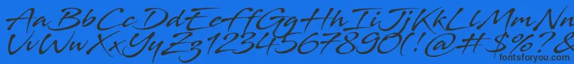 Czcionka Stingray – czarne czcionki na niebieskim tle