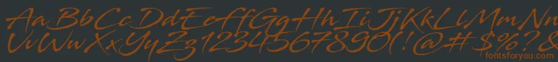 Stingray Font – Brown Fonts on Black Background