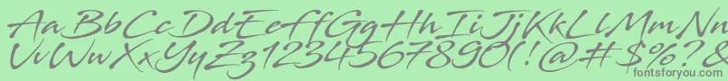 Stingray Font – Gray Fonts on Green Background