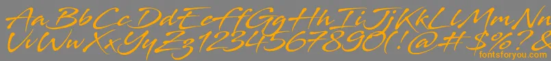 Stingray Font – Orange Fonts on Gray Background