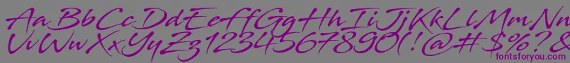 Stingray-Schriftart – Violette Schriften auf grauem Hintergrund