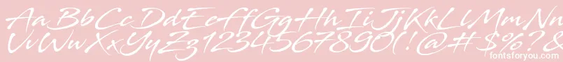 Stingray-fontti – valkoiset fontit vaaleanpunaisella taustalla