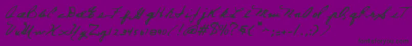 Everet2-Schriftart – Schwarze Schriften auf violettem Hintergrund