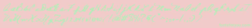 Everet2 Font – Green Fonts on Pink Background