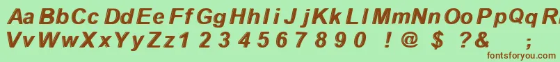 Withthewaves Font – Brown Fonts on Green Background