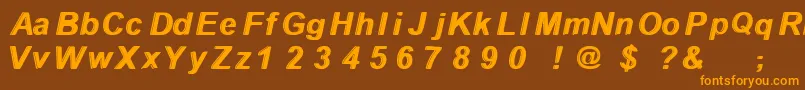 Withthewaves Font – Orange Fonts on Brown Background