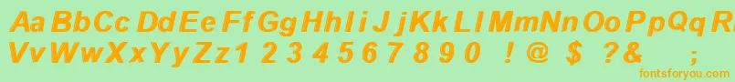 Withthewaves Font – Orange Fonts on Green Background