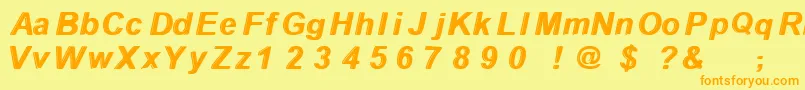 Withthewaves Font – Orange Fonts on Yellow Background