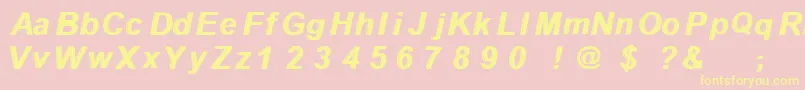 Withthewaves Font – Yellow Fonts on Pink Background