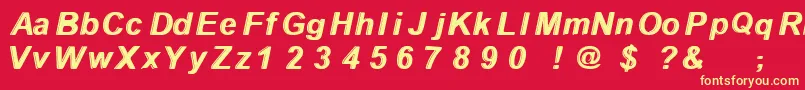 Withthewaves Font – Yellow Fonts on Red Background