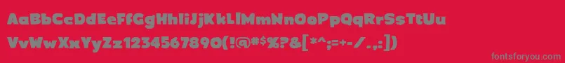 Crimewave Font – Gray Fonts on Red Background