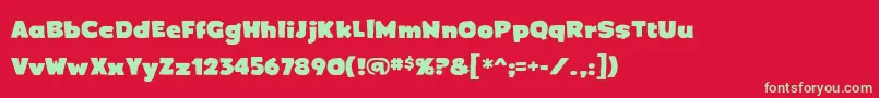 Crimewave Font – Green Fonts on Red Background