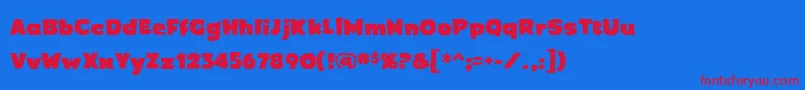 Crimewave Font – Red Fonts on Blue Background