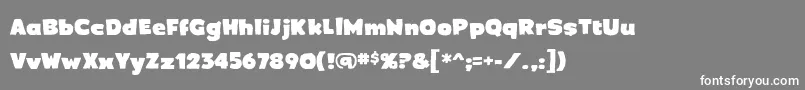Crimewave Font – White Fonts on Gray Background