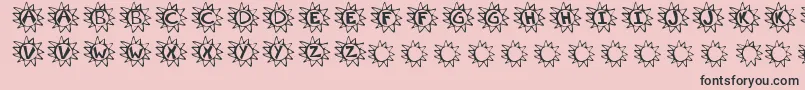 Krissun Font – Black Fonts on Pink Background