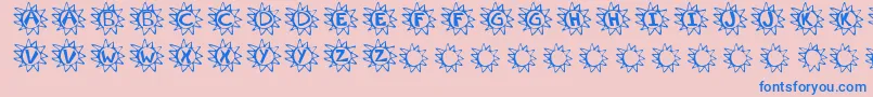 Krissun Font – Blue Fonts on Pink Background
