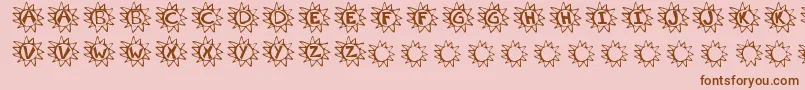 Krissun Font – Brown Fonts on Pink Background