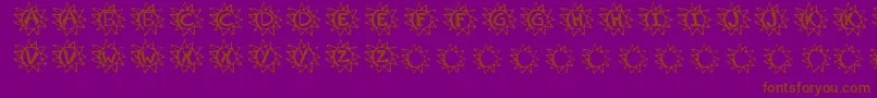 Krissun Font – Brown Fonts on Purple Background