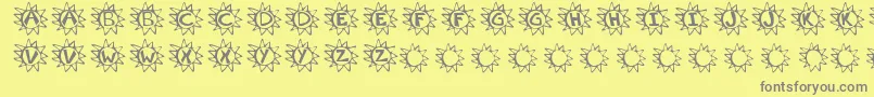 Krissun Font – Gray Fonts on Yellow Background