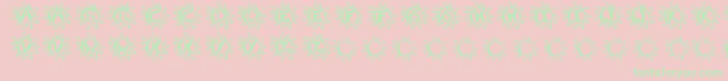 Krissun Font – Green Fonts on Pink Background