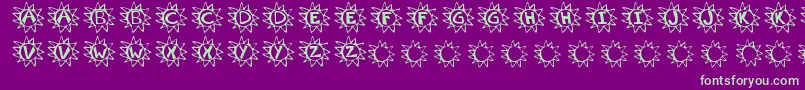 Krissun Font – Green Fonts on Purple Background