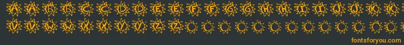 Krissun Font – Orange Fonts on Black Background