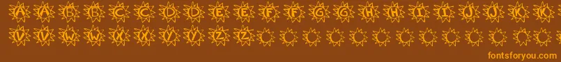 Krissun Font – Orange Fonts on Brown Background