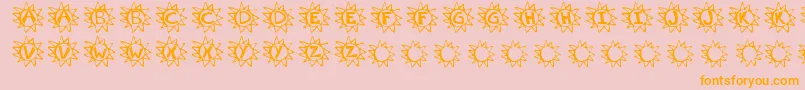 Krissun Font – Orange Fonts on Pink Background