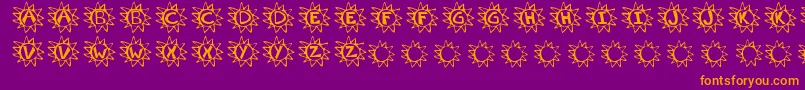 fuente Krissun – Fuentes Naranjas Sobre Fondo Morado