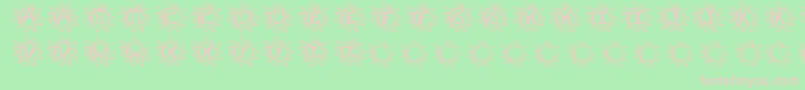 Krissun Font – Pink Fonts on Green Background