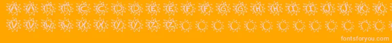 Krissun Font – Pink Fonts on Orange Background