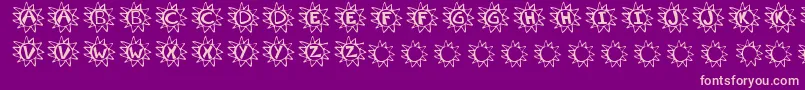 Krissun Font – Pink Fonts on Purple Background