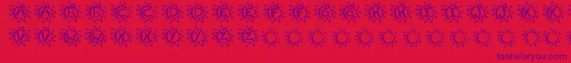Krissun Font – Purple Fonts on Red Background