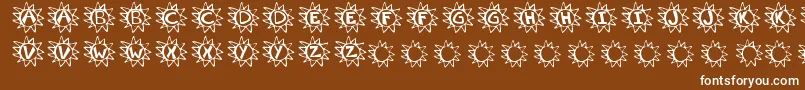 Krissun Font – White Fonts on Brown Background