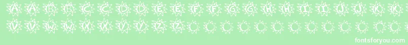 Krissun Font – White Fonts on Green Background