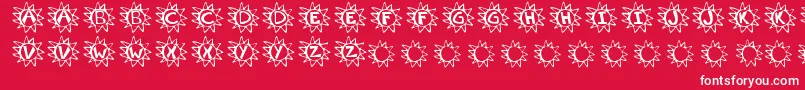 Krissun Font – White Fonts on Red Background