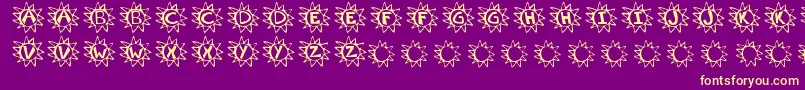 Krissun Font – Yellow Fonts on Purple Background