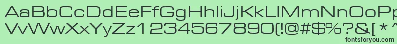 EurostileExtended Font – Black Fonts on Green Background