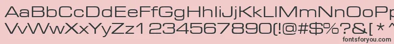 EurostileExtended Font – Black Fonts on Pink Background