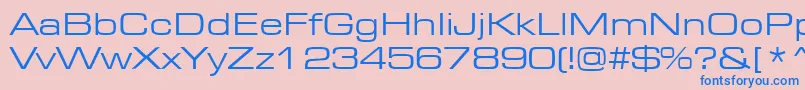 EurostileExtended Font – Blue Fonts on Pink Background