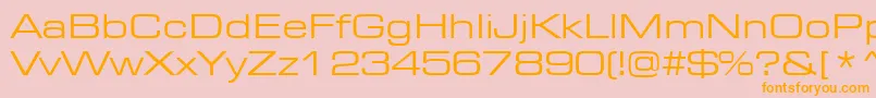 EurostileExtended Font – Orange Fonts on Pink Background