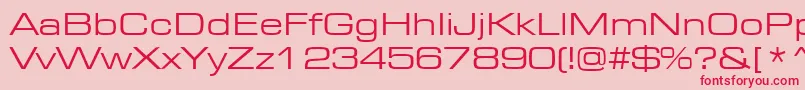 EurostileExtended Font – Red Fonts on Pink Background
