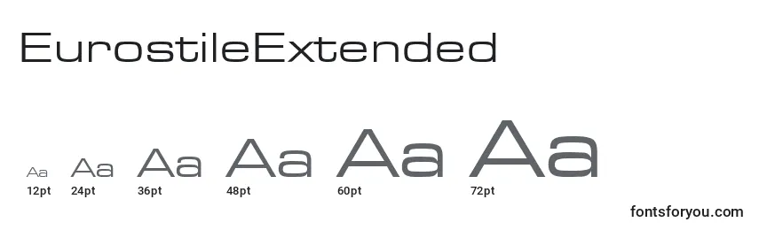 EurostileExtended Font Sizes