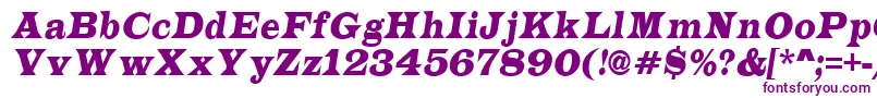 LatinonrItalic Font – Purple Fonts on White Background