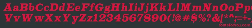 LatinonrItalic Font – Red Fonts on Black Background