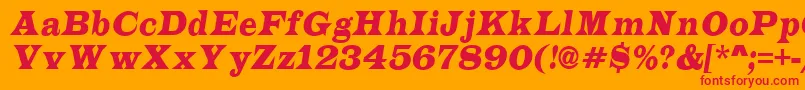 LatinonrItalic Font – Red Fonts on Orange Background